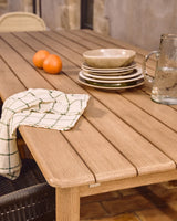 Set mit Tisch Sori aus massivem Akazienholz und 6 Stühlen Alipa aus massivem Akazienholz und graphitgrauem Seil, 200 x 100 cm FSC 100 % von Kave Home – Bild 3