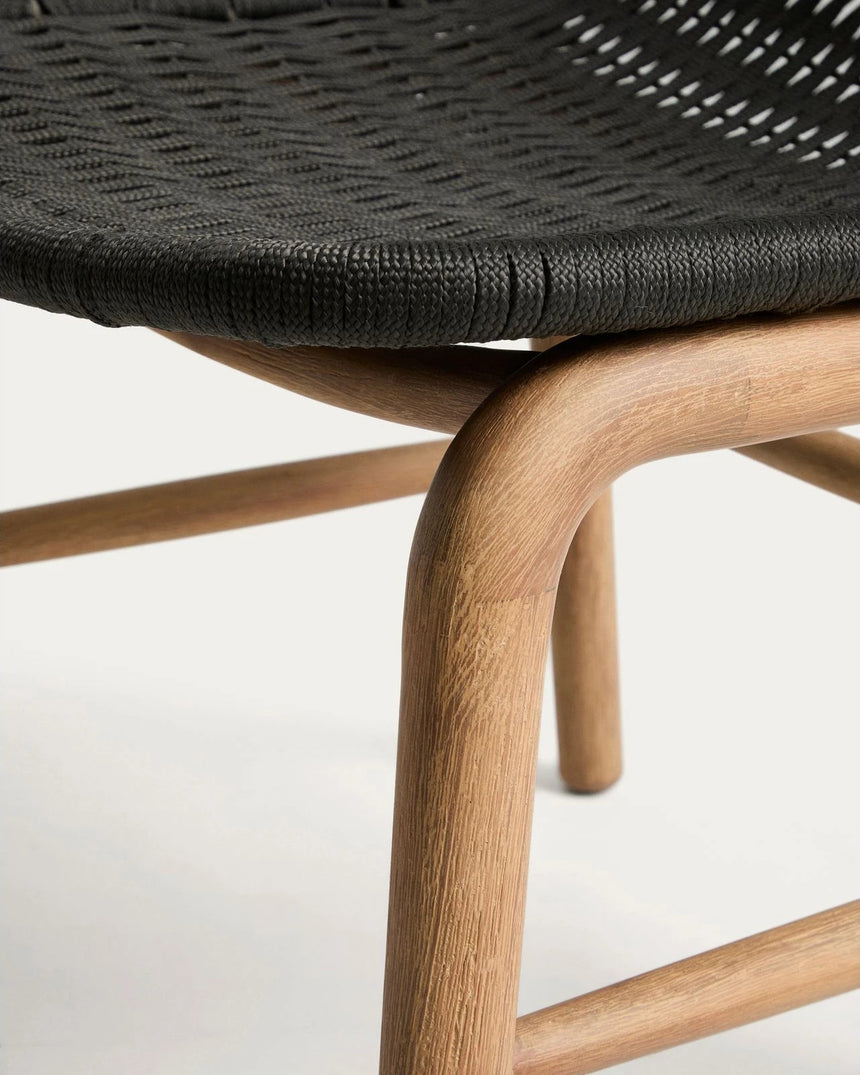 Set mit Tisch Sori aus massivem Akazienholz und 6 Stühlen Alipa aus massivem Akazienholz und graphitgrauem Seil, 200 x 100 cm FSC 100 % von Kave Home – Bild 6