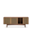 Sideboard Elan 2 Türen 2 Schubladen massives Nussholz und Furnier Seil 180x73cm FSC Mix Credit von Kave Home – Produktbild 1