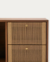 Sideboard Elan 2 Türen 2 Schubladen massives Nussholz und Furnier Seil 180x73cm FSC Mix Credit von Kave Home – Produktbild 6