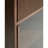 Sideboard Helvine 4 Türen 4 Schubladen Eichenfurnier mit Nussbaum-Finish und gehärtetes Glas 200 x 80 cm FSC 100% von Kave Home – Bild 11