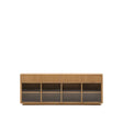 Sideboard Helvine 4 Türen 4 Schubladen Eichenfurnier und gehärtetes Glas 200 x 80 cm FSC 100% von Kave Home – Bild 1