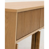Sideboard Helvine 4 Türen 4 Schubladen Eichenfurnier und gehärtetes Glas 200 x 80 cm FSC 100% von Kave Home – Bild 9