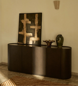 Sideboard Nemore mit 4 Türen aus Eichenfurnier und Keramikplatte mit Emperador-Marmor-Effekt, FSC Mix Credit 200 x 45 cm von Kave Home – Bild 2