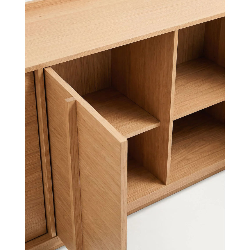 Sideboard Onix aus Eichenfurnier mit Naturton-Finish 200 x 80 cm FSC Mix Credit von Kave Home – Bild 6