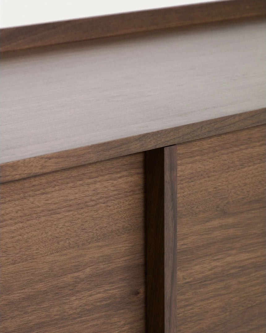 Sideboard Onix aus Walnussfurnier mit dunklem Finish 100 x 80 cm FSC Mix Credit von Kave Home – Bild 5