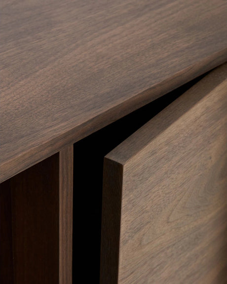 Sideboard Onix aus Walnussfurnier mit dunklem Finish 100 x 80 cm FSC Mix Credit von Kave Home – Bild 8