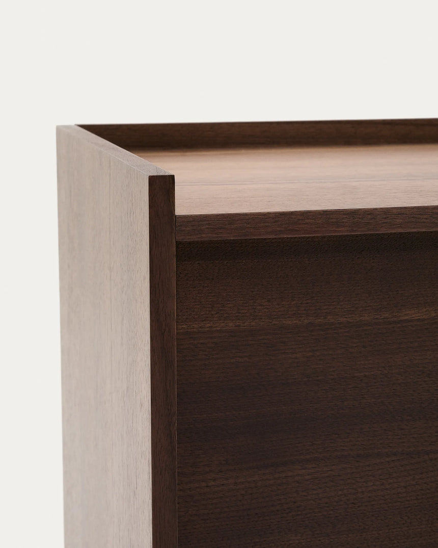 Sideboard Onix aus Walnussfurnier mit dunklem Finish 200 x 80 cm FSC Mix Credit von Kave Home – Produktbild 8