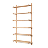 Sitra Regal modular 6 Regalbretter massives Eichenholz Finish Natur FSC Mix Credit 110 cm von Kave Home – Bild 1