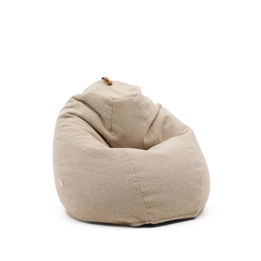 Sitzsack Vicka Bouclé beige Ø 70 cm von Kave Home – Bild 4