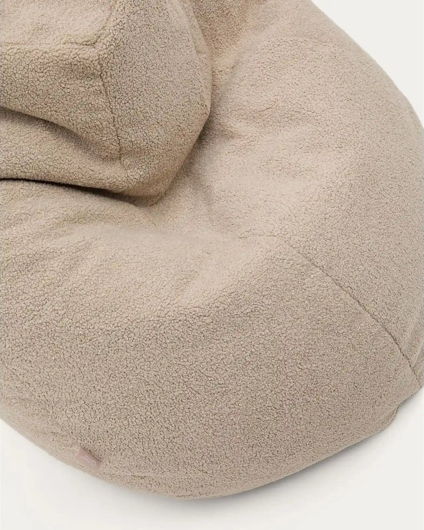 Sitzsack Vicka Bouclé beige Ø 70 cm von Kave Home – Bild 5