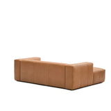 Sofa Blok aus braunem Leder 2-Sitzer Chaiselongue links 240 cm von Kave Home – Produktbild 10