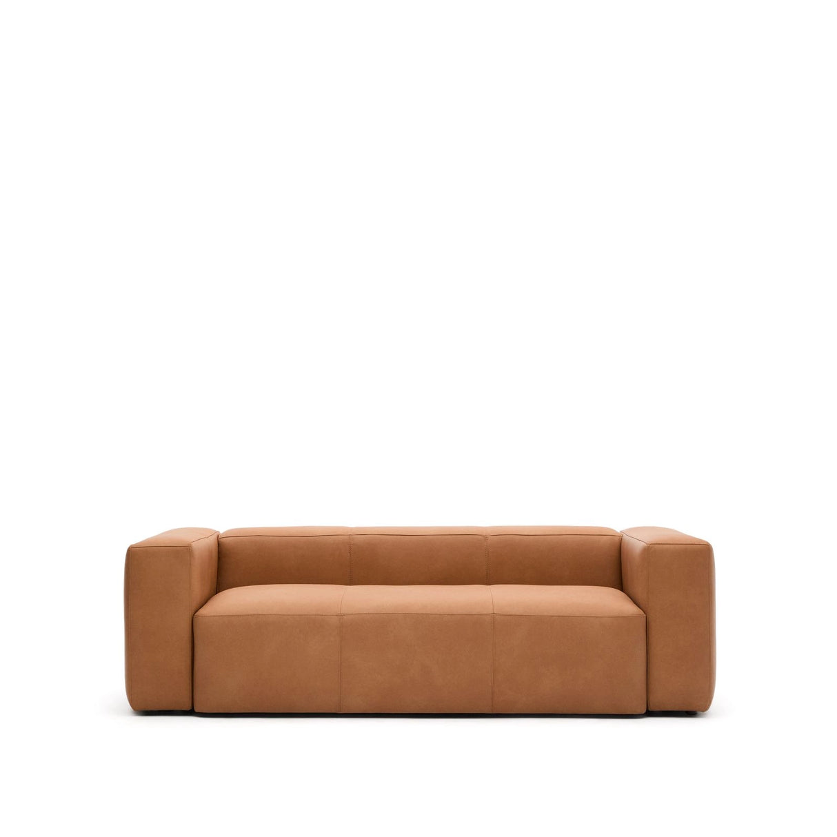 Sofa Blok aus braunem Leder 3-Sitzer 240 cm von Kave Home – Produktbild 1