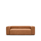Sofa Blok aus braunem Leder 3-Sitzer 240 cm von Kave Home – Produktbild 1