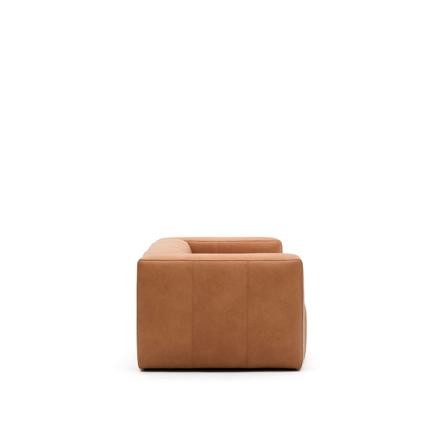 Sofa Blok aus braunem Leder 3-Sitzer 240 cm von Kave Home – Produktbild 5