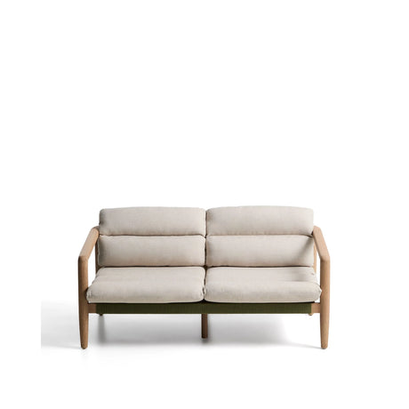 Sofa Menfi aus massivem Akazienholz und grünem Seil, 136 cm von Kave Home – Bild 1