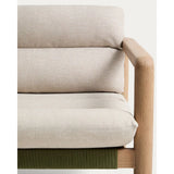 Sofa Menfi aus massivem Akazienholz und grünem Seil, 136 cm von Kave Home – Bild 12