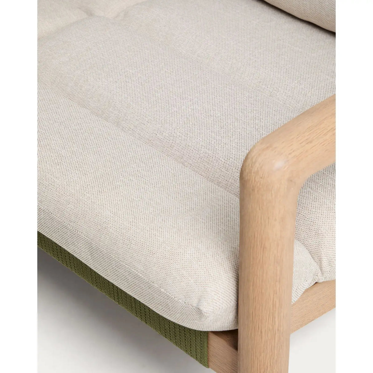 Sofa Menfi aus massivem Akazienholz und grünem Seil, 136 cm von Kave Home – Bild 13