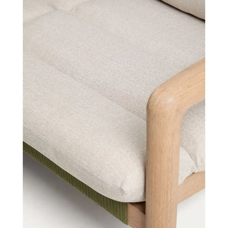 Sofa Menfi aus massivem Akazienholz und grünem Seil, 136 cm von Kave Home – Bild 13