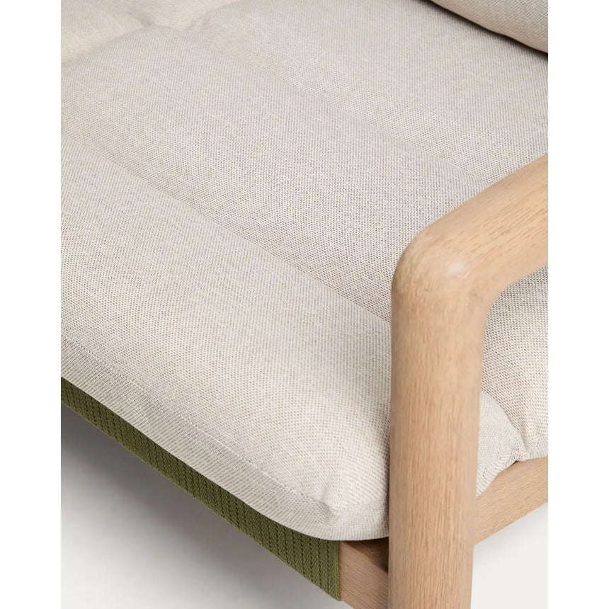 Sofa Menfi aus massivem Akazienholz und grünem Seil, 136 cm von Kave Home – Bild 13