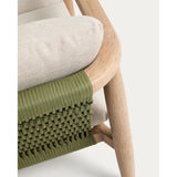 Sofa Menfi aus massivem Akazienholz und grünem Seil, 136 cm von Kave Home – Bild 9