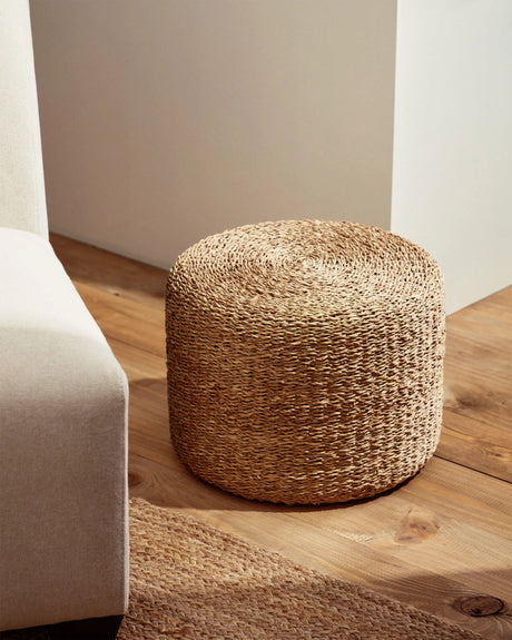 Someina runder Hocker aus Naturfasern Ø 40 cm von Kave Home – Produktbild 2