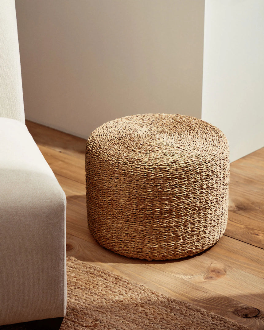 Someina runder Hocker aus Naturfasern Ø 40 cm von Kave Home – Produktbild 2