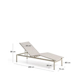 Sonnenliege Lesina aus Aluminium und Texteline von Kave Home – Bild 5