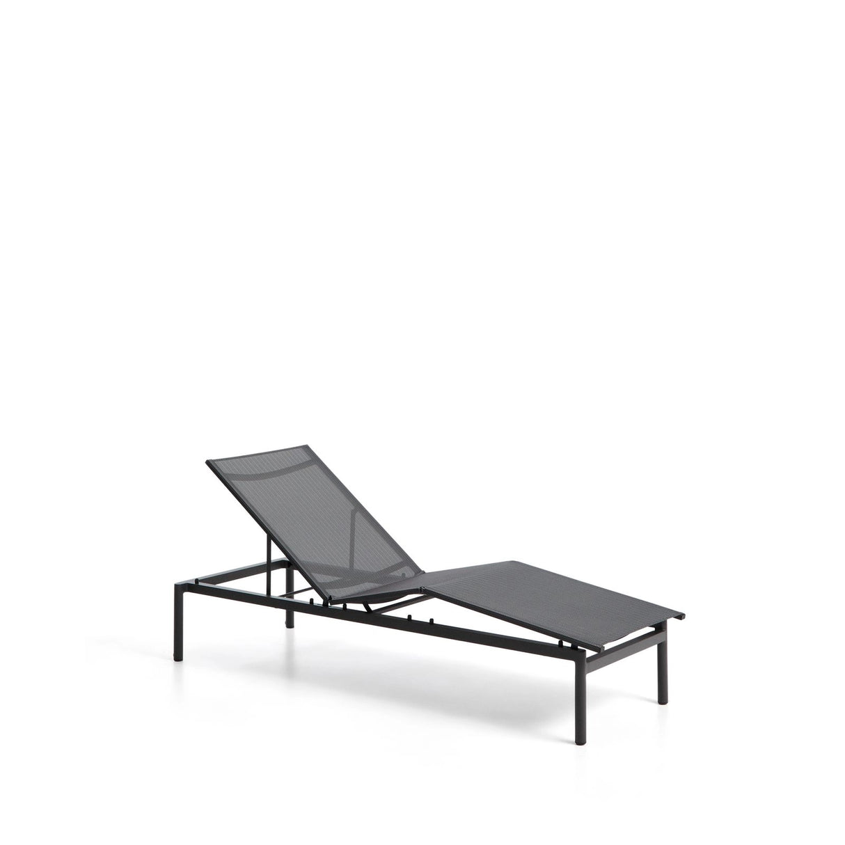 Sonnenliege Lesina aus Aluminium und graphitgrauem Texteline von Kave Home – Bild 1