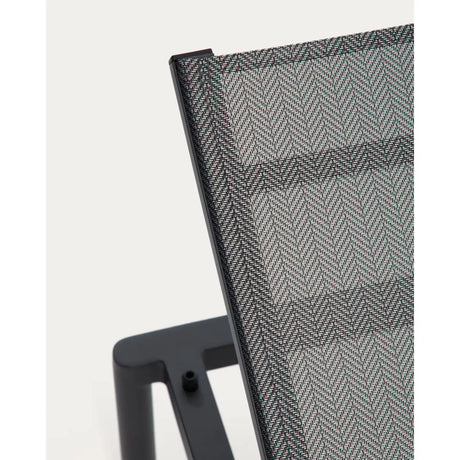 Sonnenliege Lesina aus Aluminium und graphitgrauem Texteline von Kave Home – Bild 10