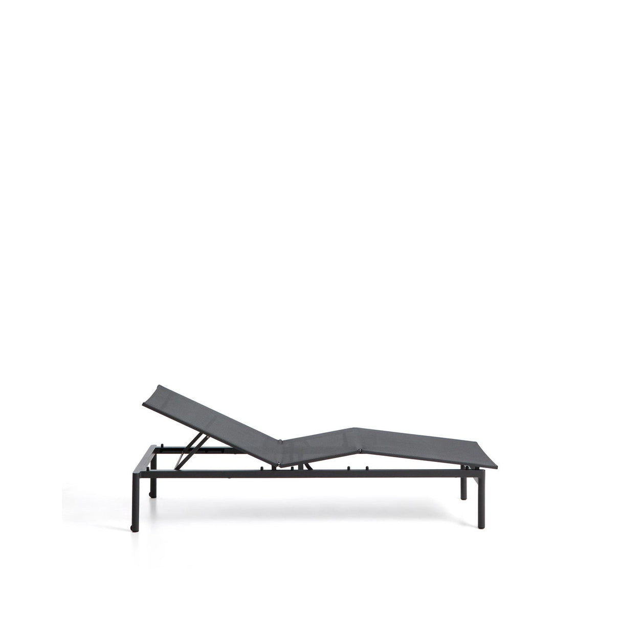 Sonnenliege Lesina aus Aluminium und graphitgrauem Texteline von Kave Home – Bild 7
