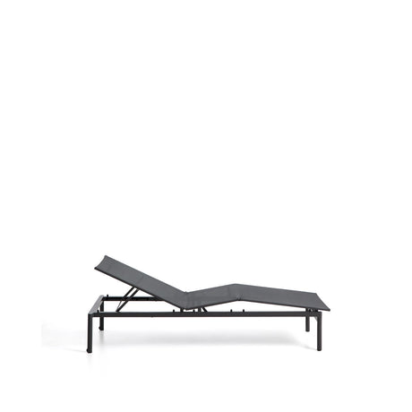 Sonnenliege Lesina aus Aluminium und graphitgrauem Texteline von Kave Home – Bild 7