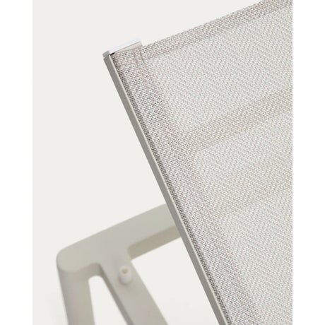 Sonnenliege Lesina aus taupefarbenem Aluminium und ecrufarbenem Texteline von Kave Home – Bild 11
