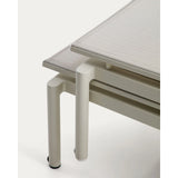 Sonnenliege Lesina aus taupefarbenem Aluminium und ecrufarbenem Texteline von Kave Home – Bild 15
