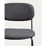 Stapelbarer Hocker Meli mit Chenille und Beinen aus Metall, FSC Mix Credit, 65 cm von Kave Home – Bild 8