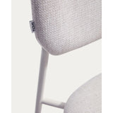 Stapelbarer Hocker Meli mit beiger Chenille und Beinen aus beigem Metall, FSC Mix Credit, 65 cm von Kave Home – Bild 10