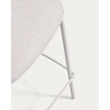 Stapelbarer Hocker Meli mit beiger Chenille und Beinen aus beigem Metall, FSC Mix Credit, 65 cm von Kave Home – Bild 11