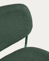 Stapelbarer Hocker Meli mit grüner Chenille und Beinen aus grünem Metall, FSC Mix Credit, 65 cm von Kave Home – Bild 9
