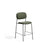 Stapelbarer Hocker Meli mit grüner Chenille und Beinen aus grünem Metall, FSC Mix Credit, 65 cm von Kave Home – Bild 1