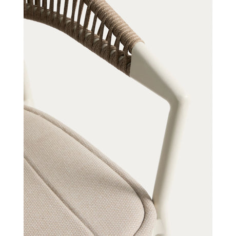 Stapelbarer Outdoor-Stuhl Alimia aus Aluminium in Ecru und beigem Synthetikseil von Kave Home – Bild 13