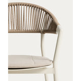 Stapelbarer Outdoor-Stuhl Alimia aus Aluminium in Ecru und beigem Synthetikseil von Kave Home – Bild 9