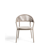 Stapelbarer Outdoor-Stuhl Alimia aus Aluminium in Taupe und braunem Synthetikseil von Kave Home – Bild 5