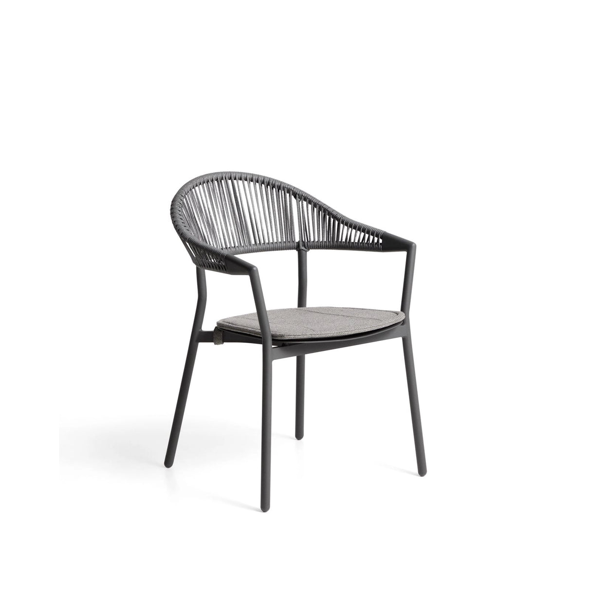 Stapelbarer Outdoor-Stuhl Alimia aus Aluminium und Synthetikseil von Kave Home – Bild 1