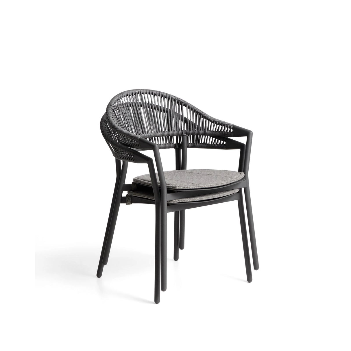 Stapelbarer Outdoor-Stuhl Alimia aus Aluminium und Synthetikseil von Kave Home – Bild 6