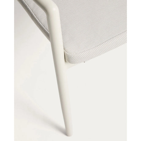 Stapelbarer Outdoor-Stuhl Argasi aus Aluminium in Ecru und grauem Synthetikseil von Kave Home – Bild 11