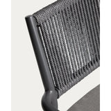 Stapelbarer Outdoor-Stuhl Argasi aus Aluminium in Graphit und dunkelgrauem Synthetikseil von Kave Home – Bild 10