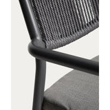 Stapelbarer Outdoor-Stuhl Argasi aus Aluminium in Graphit und dunkelgrauem Synthetikseil von Kave Home – Bild 11