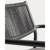 Stapelbarer Outdoor-Stuhl Argasi aus Aluminium in Graphit und dunkelgrauem Synthetikseil von Kave Home – Bild 13