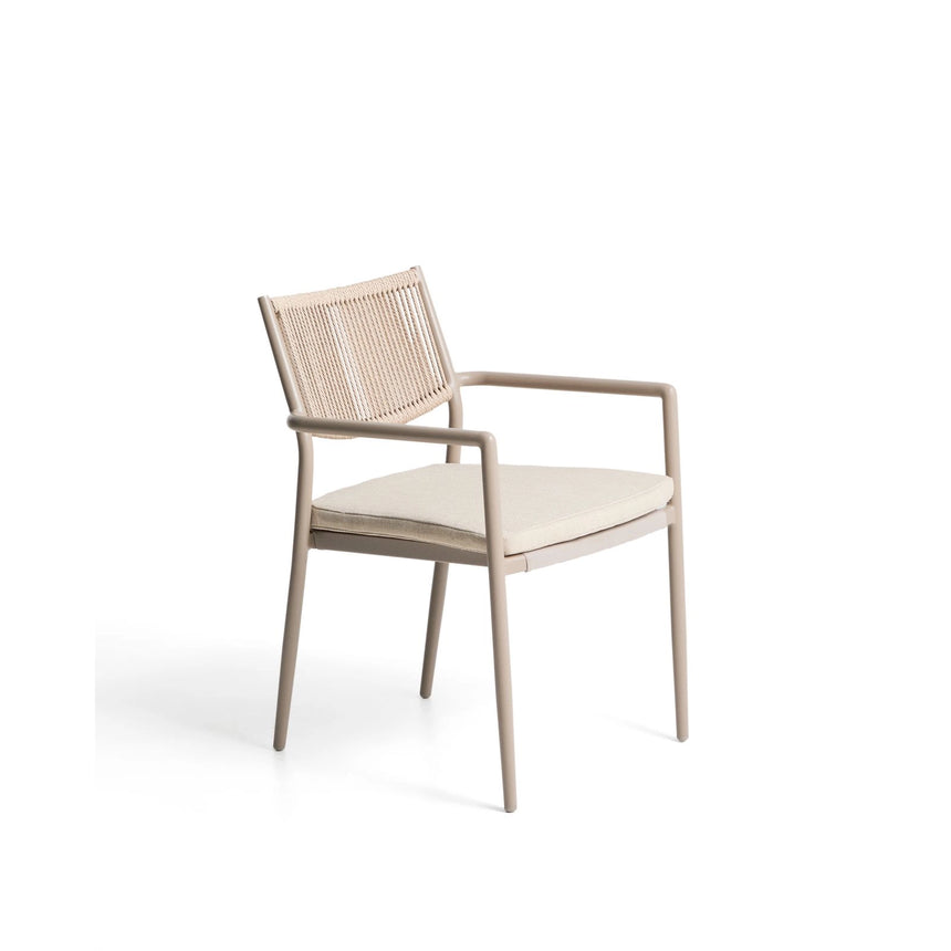Stapelbarer Outdoor-Stuhl Argasi aus Aluminium und Synthetikseil von Kave Home – Bild 1