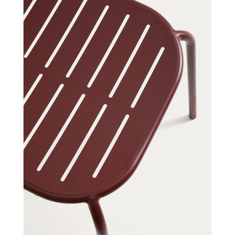 Stapelbarer Outdoor-Stuhl Brai aus granatrot verzinktem Stahl von Kave Home – Bild 11